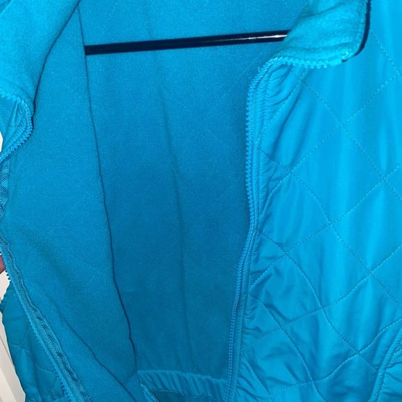 Bit & Bridle Sleeveless Quilted Riding Vest Full Zip Fleece Lined Blue Size L - Picture 5 of 8